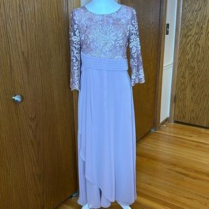 Alex Evenings pink size 10 petite long dress.
